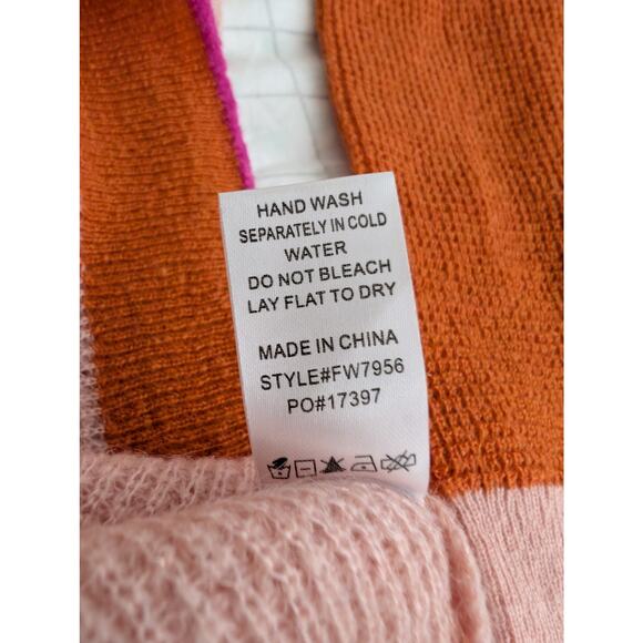 Fate colorblock wool blend stretch knit sweater women's size small - Picture 8 of 11